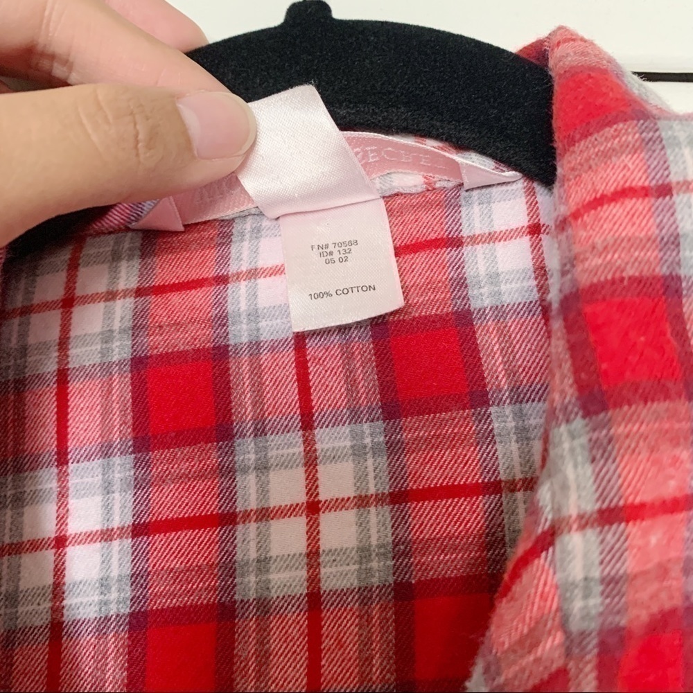 Victorias Secret Red Checkered Plaid Pajama Top XS‌ - Picture 5 of 8